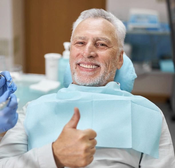 smiling dental patient